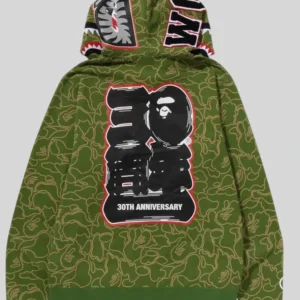 buy now Bape 30th Anniversary Shark Camo Hoodie