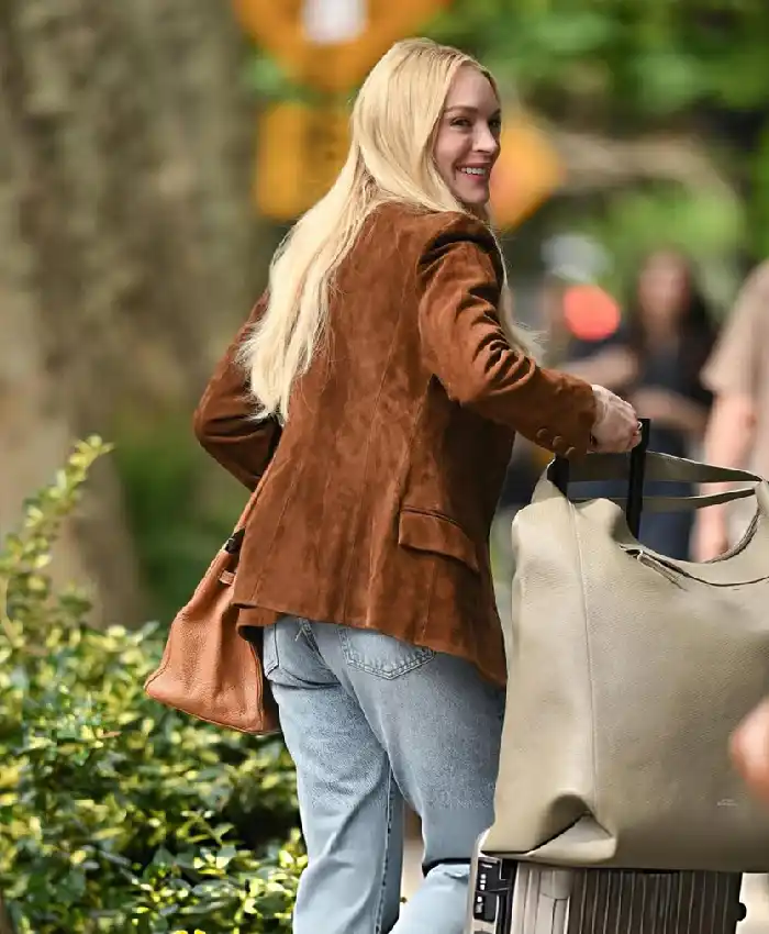 buy now Count Me Lies Lindsay Lohan Suede Blazer