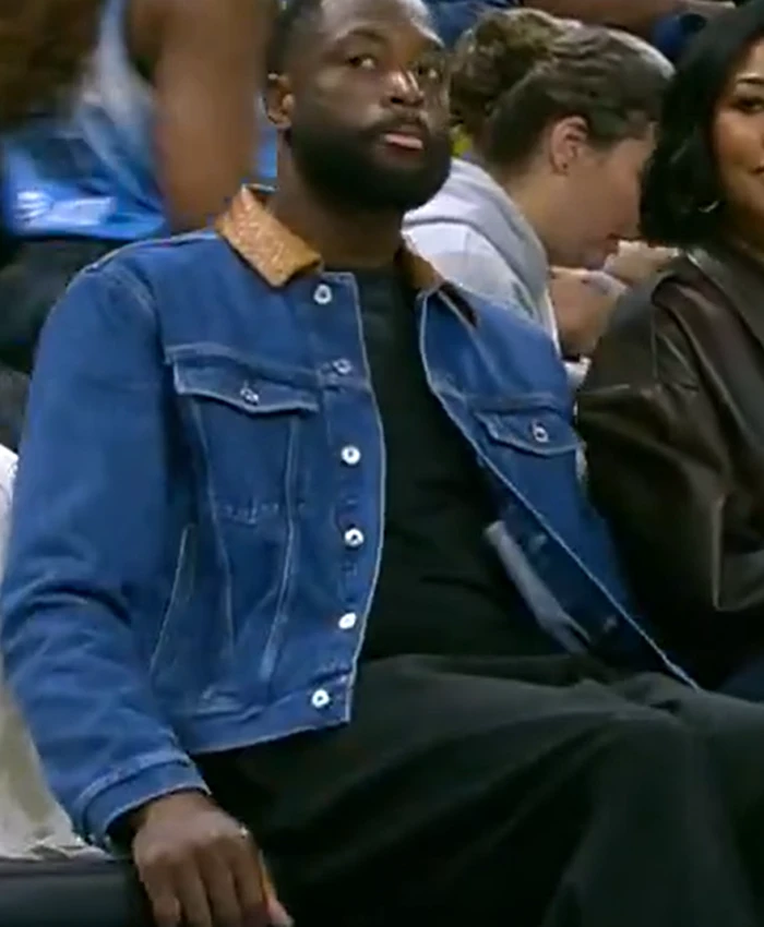 buy now Dwyane Wade WNBA Blue Denim Jacket