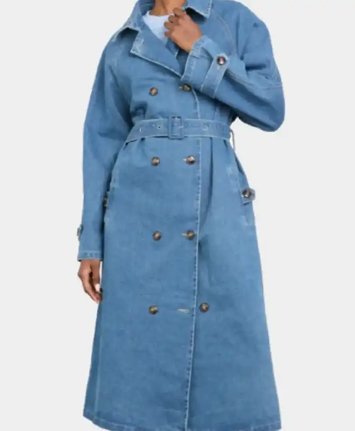 buy now Falling 2026 Rakie Ayola Denim Trench Coat