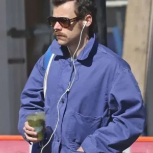 buy now Harry Styles London 2026 Blue Cotton Jacket