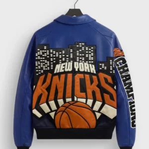 buy now Kith for the New York Knicks 2026 Champions Leather Jacket