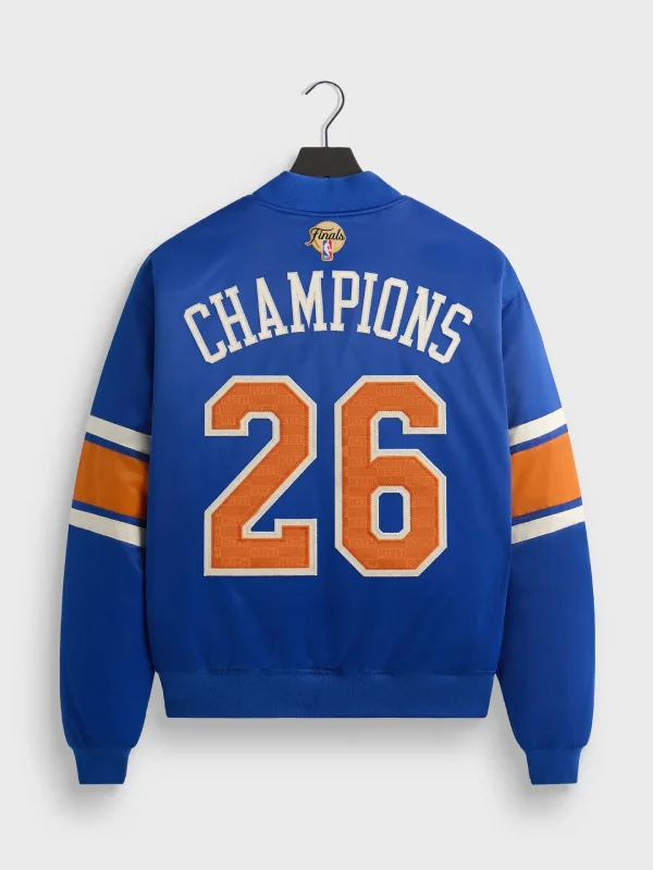 buy now Kith for the New York Knicks 2026 Champions Satin Bomber Jacket