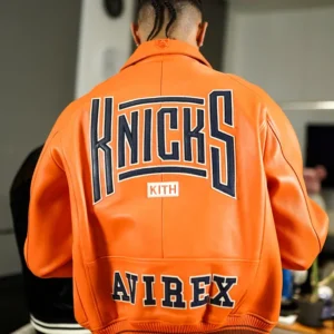 buy now Knicks Kith x Avirex Porsche 911 Orange Jacket