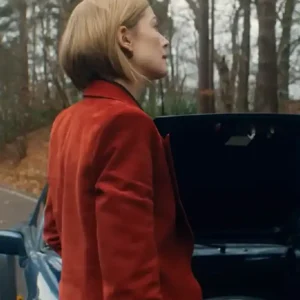 buy now Ladies First 2026 Rosamund Pike Suede Blazer