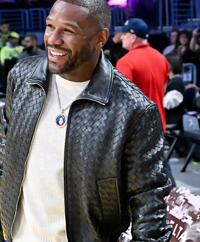 buy now Lakers vs Pelicans Floyd Mayweather Jr. Leather Jacket