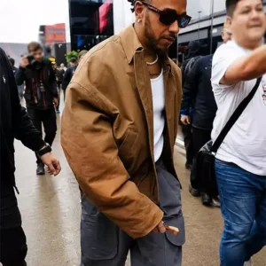 buy now Lewis Hamilton Grand Prix Brown Jacket