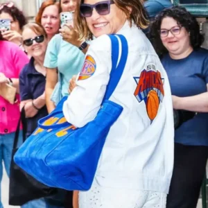 buy now Mariska Hargitay Knicks Parade 2026 White Jacket