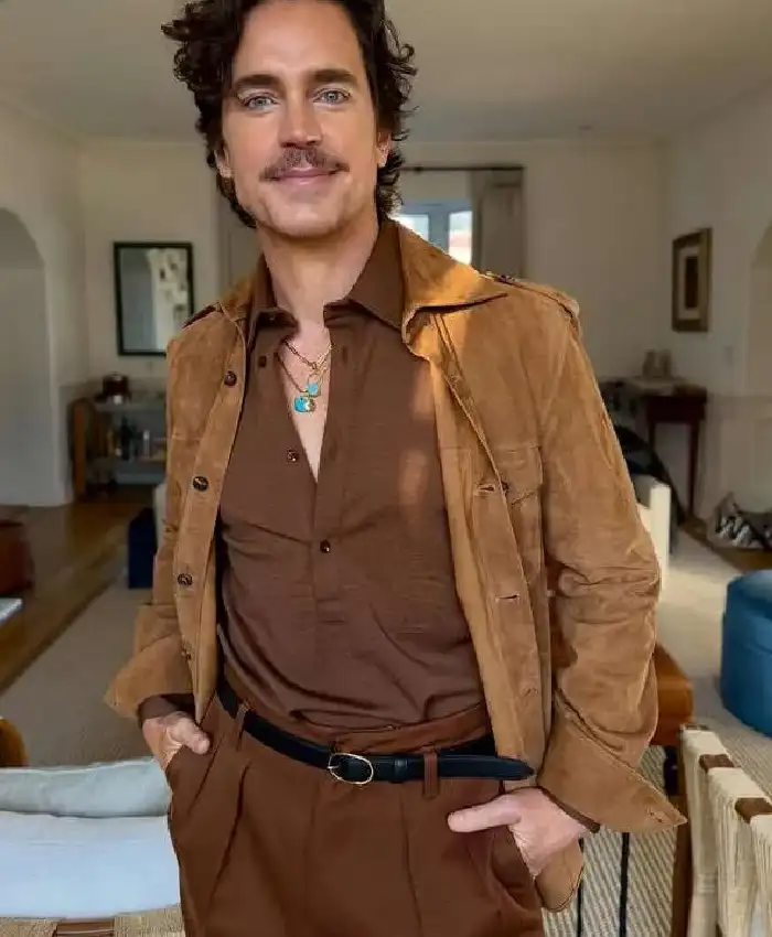 buy now Matt Bomer Outcome 2026 Suede Leather Jacket