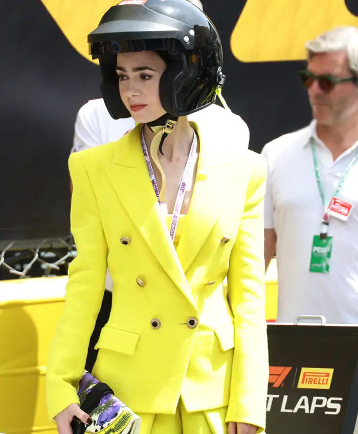 buy now Monaco GP 2026 Lily Collins Yellow Blazer
