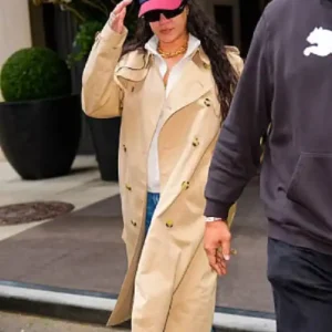 buy now NYC 2026 Rihanna Beige Trench Coat