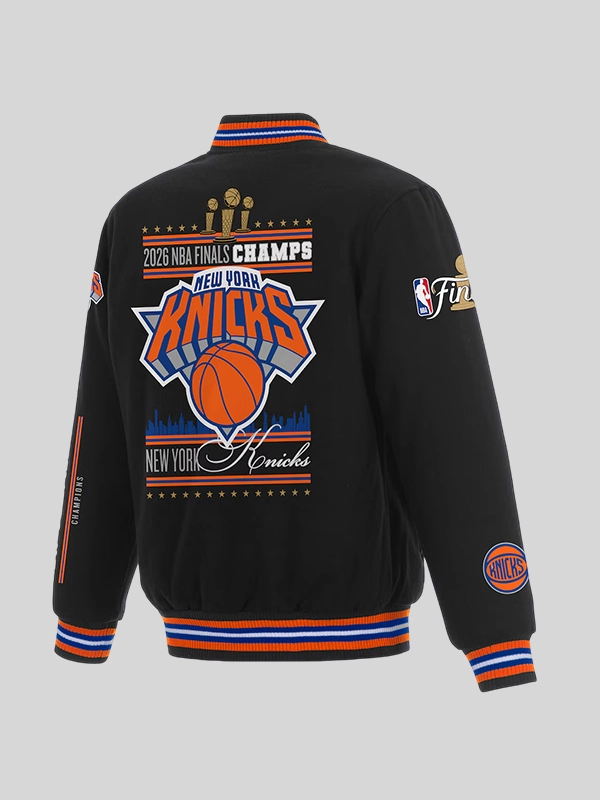 buy now New York Knicks 2026 NBA Finals Champions Reversible Wool Jacket