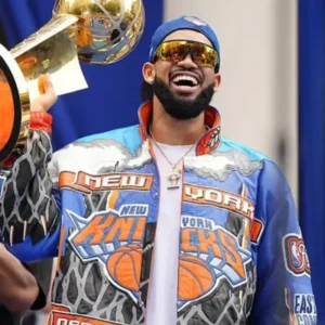 buy now New York Knicks Victory Parade 2026 Karl-Anthony Towns Jacket
