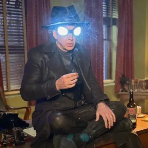buy now Nicolas Cage New look Spider Noir Leather Coat