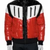 buy now Playboi Carti Balmain Tricolor Quilted Puffer Jacket