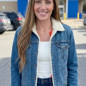 buy now Rock the Block S7 Mina Starsiak Sherpa Denim Jacket
