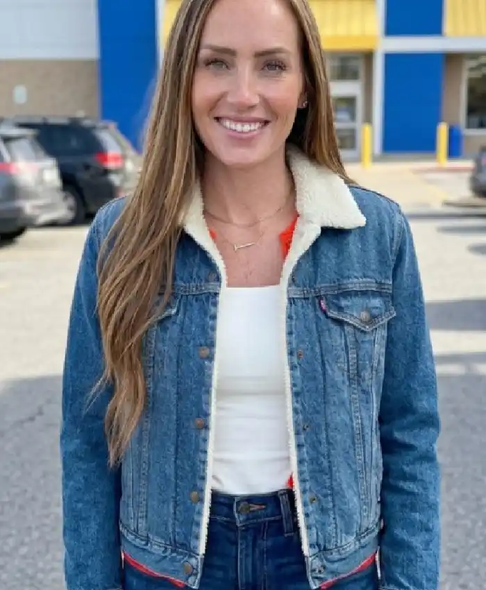 buy now Rock the Block S7 Mina Starsiak Sherpa Denim Jacket