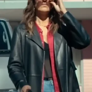 buy now Sunny Nights 2026 D’Arcy Carden Leather Coat