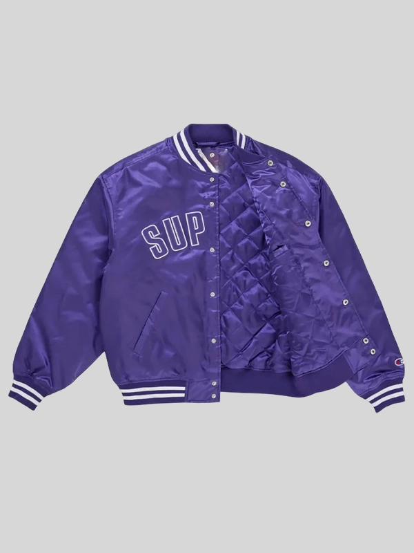 buy now Supreme Champion Satin Varsity Jacket