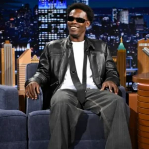 buy now The Tonight Show Starring Jimmy Fallon Jazz Chisholm Jr. Leather Jacket