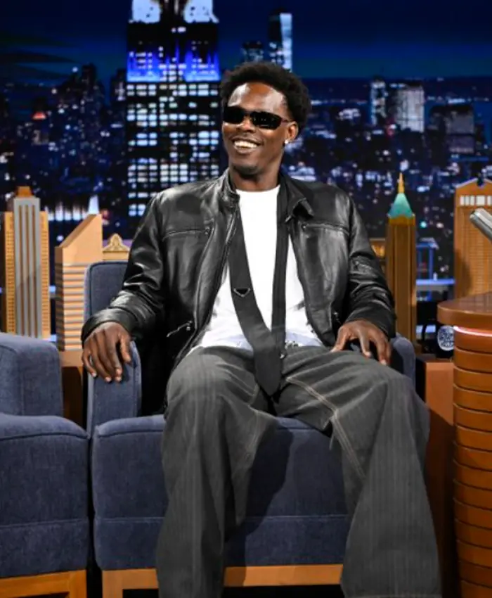 buy now The Tonight Show Starring Jimmy Fallon Jazz Chisholm Jr. Leather Jacket