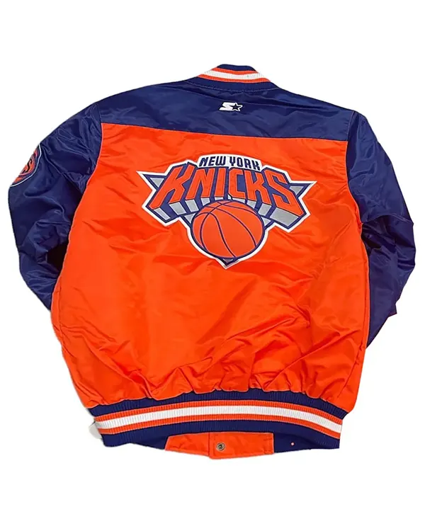 buy now The Tradition Ii Team Ny Knicks Orange And Blue Satin Jacket