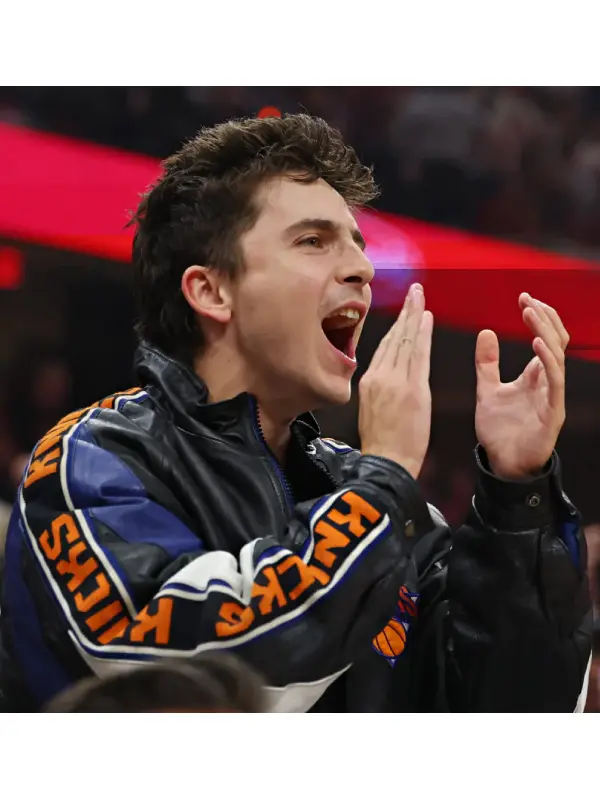 buy now Timothee Chalamet Knicks Leather Jacket