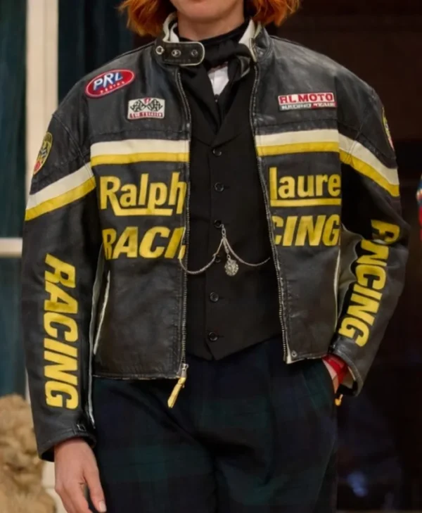 buy now Tom Holland Ralph Lauren Racing Leather Jacket