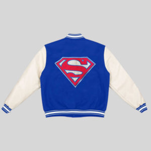 buy now US Soccer x DC Superman Blue Varsity Jacket