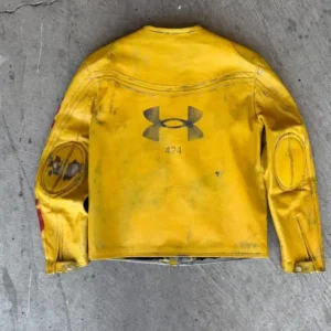 buy now Under Armour x 424 Yellow Leather Jacket