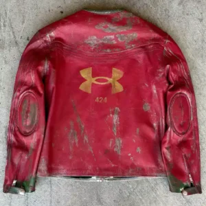 order now 424 x Under Armour Red Leather Jacket
