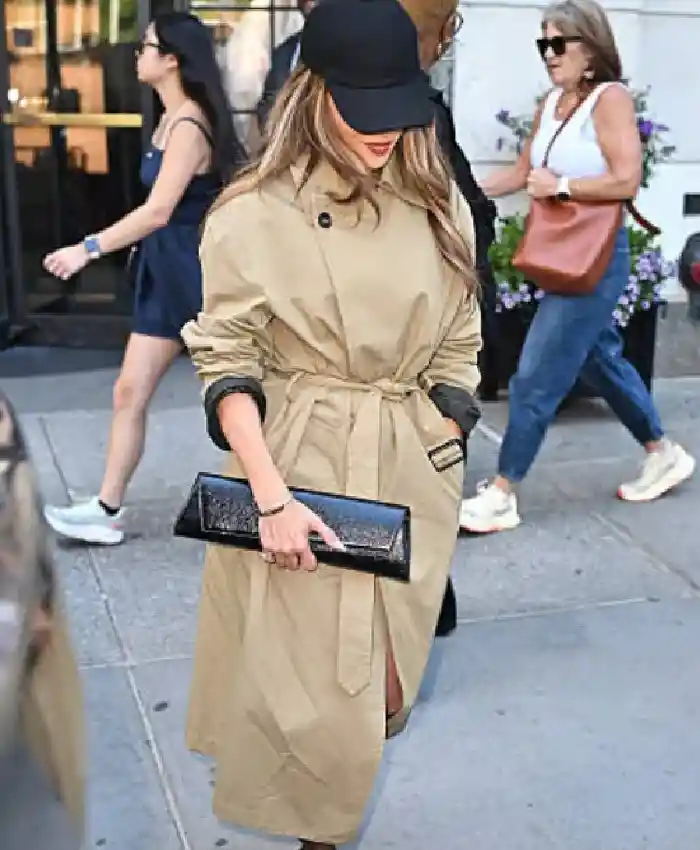 order now CBS Studios 2026 Jennifer Lopez Khaki Coat