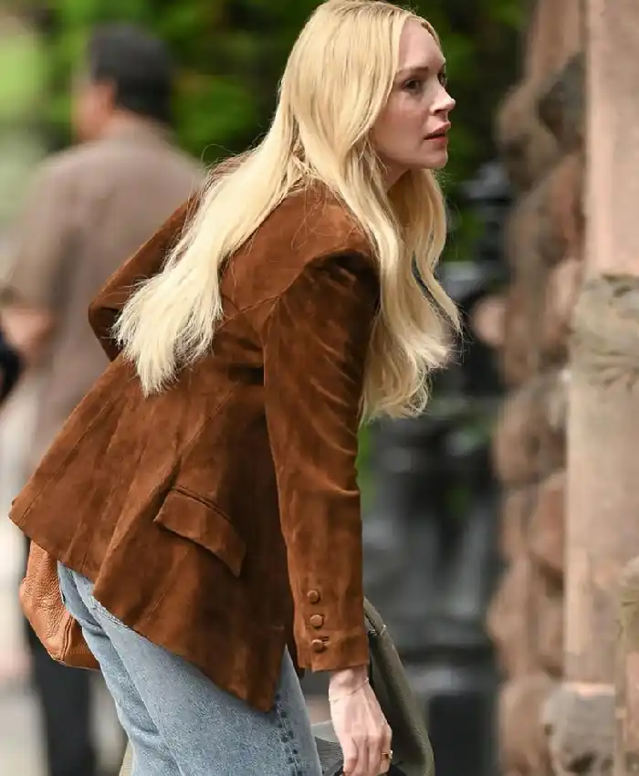 order now Count Me Lies Lindsay Lohan Suede Blazer