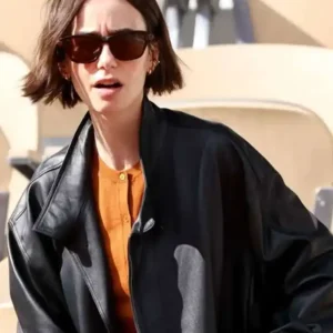 order now French Open 2026 Lily Collins Leather Jacket