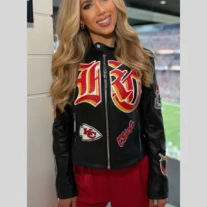 order now Gracie Hunt Chiefs Leather Jacket