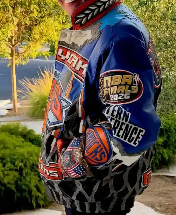 order now Jeff Hamilton New York Knicks Knickerbockers NBA Bomber Jacket