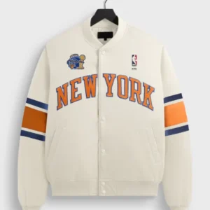order now Kith for the New York Knicks 2026 Champions Satin Bomber Jacket