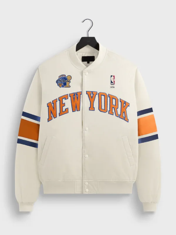 order now Kith for the New York Knicks 2026 Champions Satin Bomber Jacket