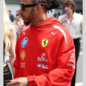 order now Lewis Hamilton Ferrari Red Hoodie