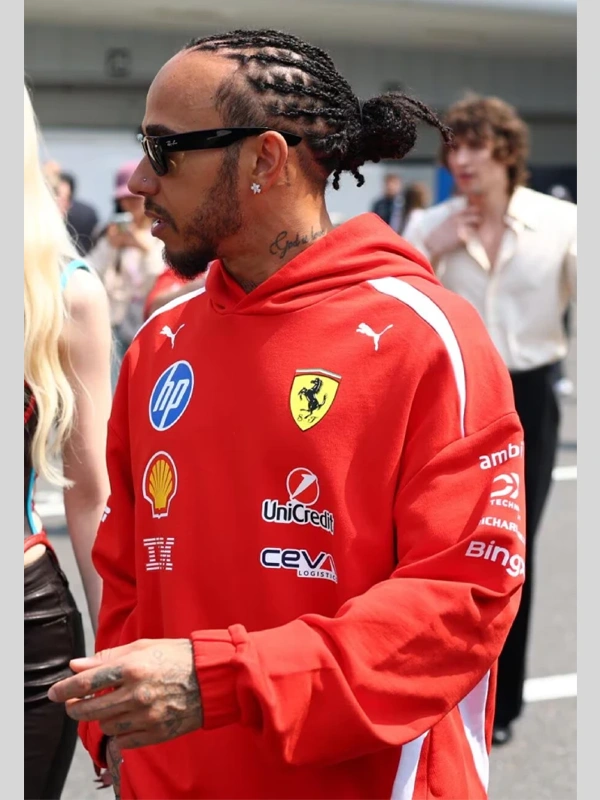 order now Lewis Hamilton Ferrari Red Hoodie