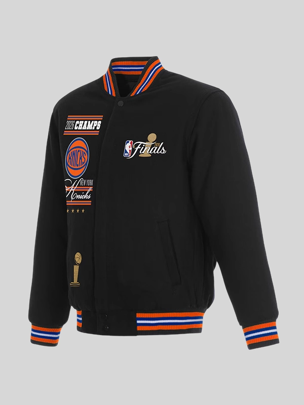 order now New York Knicks 2026 NBA Finals Champions Reversible Wool Jacket