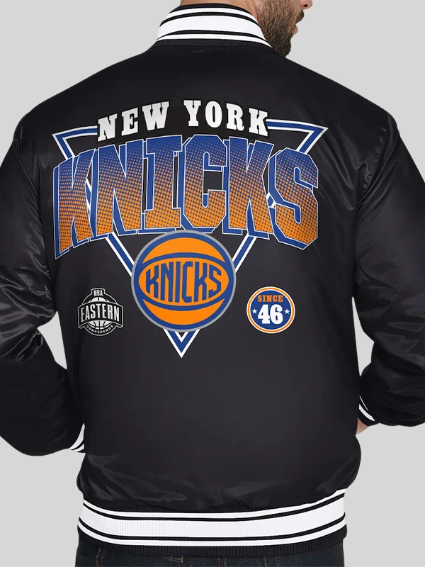 order now New York Knicks Starter Triangle Varsity Jacket