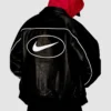 order now Supreme x Nike Leather Varsity Jacket Spring 2025