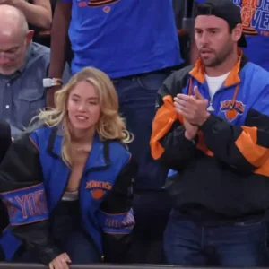 order now Sydney Sweeney Knicks Leather Jacket Finals Jacket