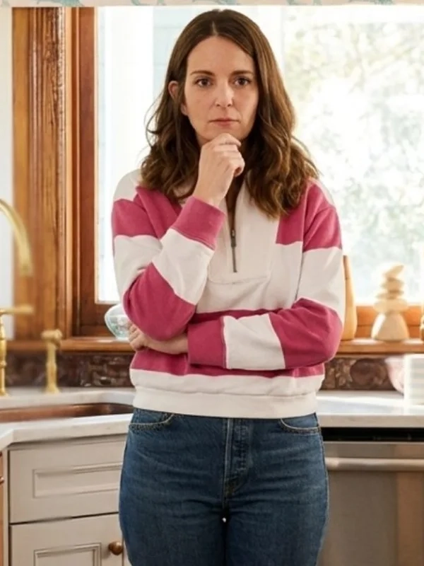 order now The Four Seasons Tina Fey Striped Sweatshirt