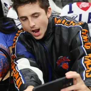 order now Timothee Chalamet Knicks Leather Jacket