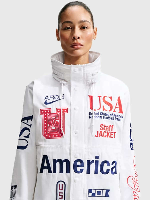 order now USA x VAA Woven Staff Jacket