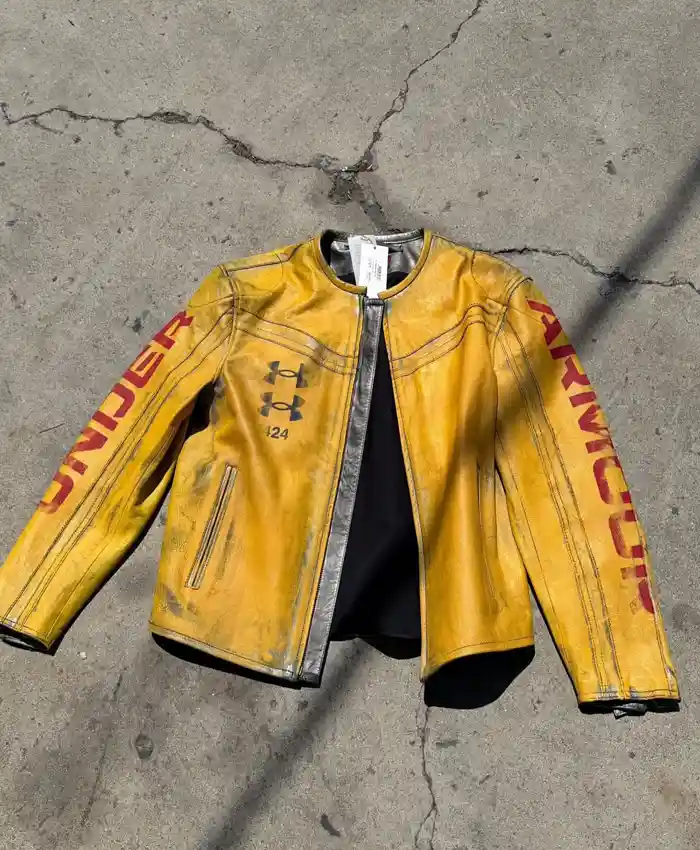 order now Under Armour x 424 Yellow Leather Jacket