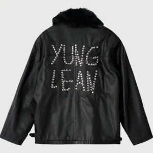 order now Yung Lean World Affairs Leather Jacket