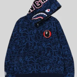 shop Bape 30th Anniversary Shark Camo Hoodie
